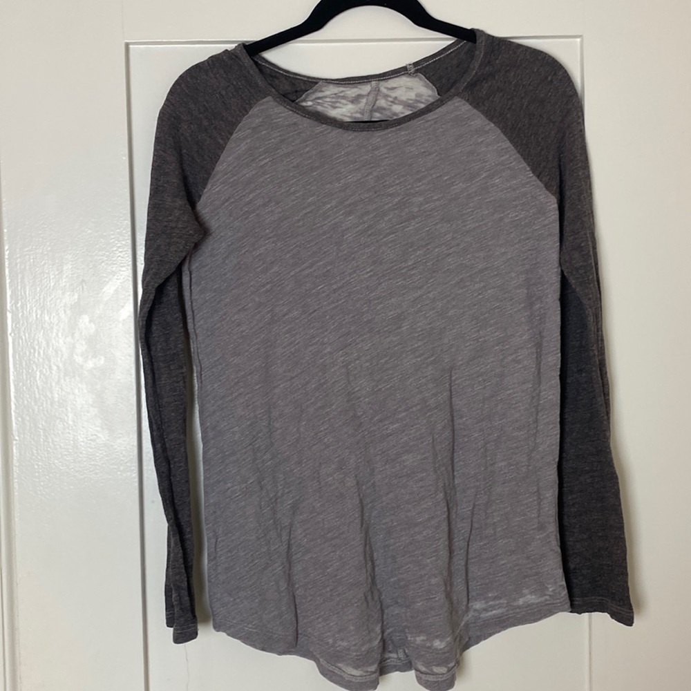 Monrow purple baseball long sleeve shirt